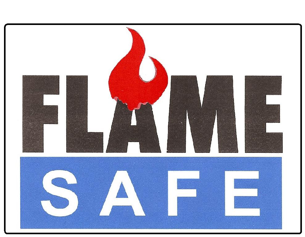 fire retardant flame safe logo